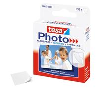 tesa Adhesivos fotográficos, blancos - 250 unidades - 1,3 x 1,0 cm | Almohadillas fotográficas de doble cara y autoadhesivas - para álbumes, scrapbooking y manualidades - sin ácido