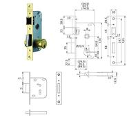 Tesa Assa Abloy 200350HL Cerradura De Embutir Para Puertas De Madera Bronce (Latonado) Entrada 50 mm 2003