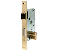 Tesa Assa Abloy, 20104PHL, Cerradura de embutir para puertas de madera, Función de entrada, Acero Latonado