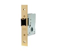 Tesa Assa Abloy, 201550HL, Cerradura de embutir para puertas de madera, Función de paso, Acero Latonado