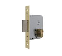 Tesa Assa Abloy 203150HL Cerradura De Embutir Para Puertas De Madera Con Cilindro Latonado Entrada 50 mm, Frente Cuadrado 2031