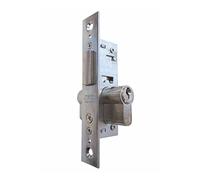 Tesa Assa Abloy 220115HZ Cerradura Monopunto De Palanca Deslizante Para Perfiles Metálicos Zincado Blanco Entrada 13,5 mm 2201 Con Cilindro