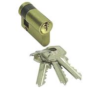 Tesa Assa Abloy, 50307010N, Cilindro Estándar, TE5, Leva Larga, Llave - Llave, Niquelado, 70 x 10 mm