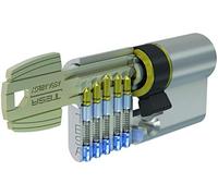 Tesa Assa Abloy, 503B3030L, Cilindro Estándar, TE5, Leva Larga, Llave - Botón, Latonado, 30 x 30 mm