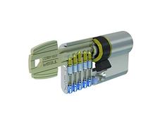 Tesa Assa Abloy, 52003030L, Cilindro Estándar, TE5, Leva Corta, Llave - Llave, Latonado, 30 x 30 mm