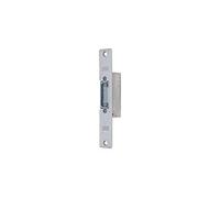 TESA ASSA ABLOY Cerradero Eléctrico de Embutir, Frente Corto C, Acero Inoxidable, 12 V, Normal con Desbloqueo Manual, para Puertas de Madera o Carpintería Metálica