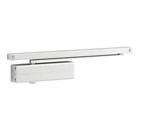 TESA DC135 DC135-D9016 cierrapuertas, EN 3, brazo deslizante, para puertas cortafuegos, acabado Blanco RAL 9016, control de cierre regulable, control de cierre estable en interiores, uso interior
