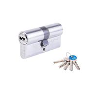 Tesa Assa Abloy T65D4050N Cilindro De Seguridad Estándar T60 Niquelado 40 x 50 mm Llave - Llave Leva Larga