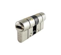 Tesa Assa Abloy, T75D3030N, Cilindro de Alta Seguridad, T70 DS, Doble Embrague, Leva Larga, Llave - Llave, Niquelado, 30 x 30 mm