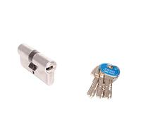 Tesa Assa Abloy T8554060N Cilindro De Seguridad Estándar T80 Niquelado 40 x 60 mm Llave - Llave Leva Larga