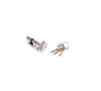Tesa Assa Abloy T85B3035N Cilindro De Seguridad Estándar T80 Niquelado 30 x 35 mm Llave - Botón Leva Larga