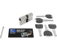 Tesa Assa Abloy, TK153030N, Cilindro de Alta Seguridad, TK100, Doble Embrague, Leva Larga, Niquelado, 30 x 30 mm