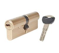 Tesa Assa Abloy TX856080N Cilindro de Alta Seguridad TX80 Doble Embrague Niquelado 60 x 80 mm Llave - Llave Leva Larga