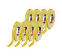 tesa band 4651 - Cinta adhesiva de tela (8 unidades, 8 rollos de 50 m x 19 mm), color amarillo