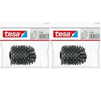 tesa Cabezal de Repuesto para Escobilla de Baño - Recambio Juegos de Cepillos de Baño tesa - Gris Oscuro - 9,4 x 7,1 x 7,4 cm - Diámetro de Rosca de 15 mm (Paquete de 2)