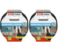tesa Cinta adhesiva de tejido Eco Repair (10 m x 38 mm) color negro (Paquete de 2)
