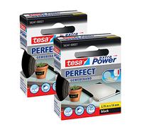 tesa Cinta adhesiva de tela extra Power (2 paquetes), color negro