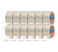 tesa Cinta Adhesiva del paquete cinta adhesiva (66 m x 50 mm) (12 Rollos/transparente)