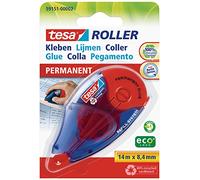 Tesa- Cinta adhesiva permanente, rodillo recargable, 8.4 mm x 14 m