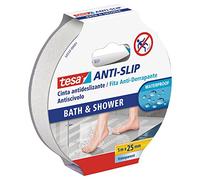 tesa Cinta Antideslizante , Cinta Adhesiva Antideslizante para Interiores y Exteriores , adecuado para Escalones, Rampas y Suelos Resbaladizos , Negro , 5 m x 25 mm