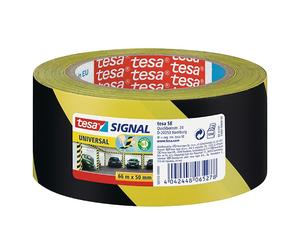Tesa Cinta de advertencia amarilla/negra (50 mm x 66 m)