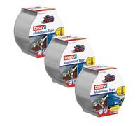 tesa Cinta de Aluminio 50 micras - Paquete de 3 - Standard, 3x 10mx50mm