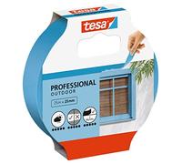 tesa Cinta de Carrocero EXTERIOR - Cinta de Pintor Fina - Enmascaramiento Altamente Preciso para Exteriores - Resistente a los rayos UV y al clima - 25 m x 25 mm - Azul