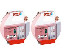 tesa Cinta de Carrocero PAPEL PINTADO - Cinta de Enmascarar Fina - Para un Enmascaramiento Preciso - Adecuada para Superficies Interiores Sensibles - 25 m x 25 mm (Paquete de 2)