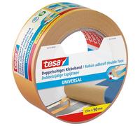tesa Cinta de Doble Cara Universal - Cinta Adhesiva Versátil para la Fijación de Alfombras, 56172-00003-11, Manualidades y Decoraciones del Hogar - 25 m x 50 mm, Marrón