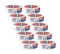 tesa Cinta de enyesado de PE 4845 para trabajos de yeso y pintura, para pegar y cubrir - color blanco - 33 m x 30 mm | 10 unidades