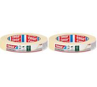 tesa Cinta de Pintar ecoLogo UNIVERSAL - Cinta de Pintor, Removible Sin Residuos hasta 4 Días Después, Sin Disolventes - Estrecha, 50 m x 19 mm (Paquete de 2)
