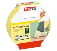 tesa Cinta de Pintar Profesional - Cinta de Carrocero de Papel tipo Washi Fino - Trabajos de Pintura y Enmascarado de Precisión - Para Interiores y Exteriores - 25 m x 25 mm