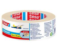 tesa Cinta de Pintar STANDARD, Cinta de Pintor, Removible Sin Residuos hasta 2 Días Después, Sin Disolventes, Ancha, 50 m x 38 mm