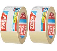 tesa Cinta de Pintar STANDARD, Cinta de Pintor, Removible Sin Residuos hasta 2 Días Después, Sin Disolventes, Ancha, 50 m x 50 mm (Paquete de 2)