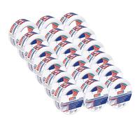 tesa Cinta reparadora 4668, para reparaciones de plástico en interiores y exteriores, resistente a la intemperie, transparente, 33 m x 50 mm, 18 unidades