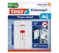Tesa clavo adhesivo ajustable para azulejos y metal 4 kg (2 unidades)