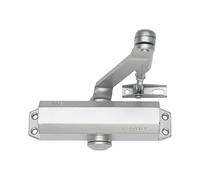 TESA DC110 DC110-EV1- cierrapuertas, EN 3, brazo articulado, apto para puertas cortafuegos, acabado Plata EV1, instalación en superficie, control regulable, protege la puerta, uso interior