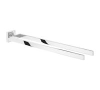 tesa Toallero 40403 Deluxe – 2 brazos, metal cromado brillante, autoadhesivo