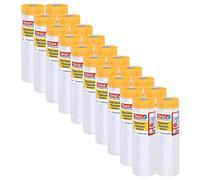 tesa Easy Cover 4402 - Juego de 20 láminas de pintura con cinta de pintura para pegar y cubrir, cinta adhesiva 2 en 1 con papel de aluminio, 17 m x 2,6 m cada una