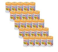 tesa Easy Cover 4402 Precision Standard - Lote de 25 láminas de pintor con cinta de pintor para enmascarar y cubrir, cinta adhesiva 2 en 1, incolora, 33 m x 0,55 m