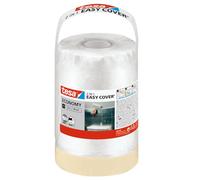tesa Easy Cover Film UNIVERSAL - Cubierta Protectora 2 en 1 con Cinta Adhesiva para Enmascarar - 33 m x 55 cm