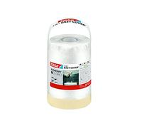 tesa Easy Cover Film UNIVERSAL - Cubierta Protectora 2 en 1 con Cinta Adhesiva para Enmascarar - 33 m x 55 cm