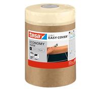 tesa Easy Cover UNIVERSAL Papel Protector - Papel de Enmascarar 2en1 con Cinta de Enmascarar Autoadhesiva para Trabajos de Pintura y Renovación - 20 m x 15 cm
