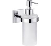 tesa Ekkro Dispensador de jabón, de metal cromado brillante, autoadhesivo, tecnología de montaje adhesiva, 170 x 70 x 125 mm