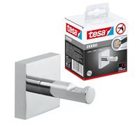 tesa Percha de toallas Ekkro, metal cromado brillante, autoadhesiva, 50 x 50 x 63 mm