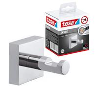 tesa Percha de toallas Ekkro — metal cromado brillante, autoadhesiva, 39 x 39 x 52 mm
