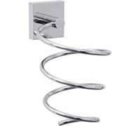 tesa Ekkro Percha para secador de pelo, de metal cromado brillante, autoadhesiva, tecnología de montaje adhesiva, 155 x 100 x 135 mm