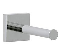 tesa Ekkro Portarrollos para papel higiénico de repuesto, de metal cromado brillante, autoadhesivo, tecnología de montaje adhesiva, 50 x 50 x 125 mm