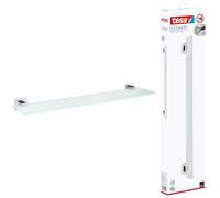 tesa Estante de vidrio Elegaant, autoadhesivo, metal cromado, singular diseño