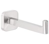 tesa ESTEETIC Portarrollos de papel higiénico de reserva - 50 x 50 x 128 mm | Portarrollos de reserva sin taladrar - Acabado de acero inoxidable - Adhesivo incluido